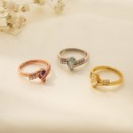 Personlig Graduation Birthstone Ring med graverad text och zirkoner Graduation Gift for College High School Graduates