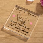 Personalized Mum and Daughter Holding Hands Acrylic Plaque with Text Mother's Day Birthday Gift for Mummy