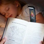 Lámpara de lectura recargable LED personalizada de plástico con personaje de dibujos animados de mariposa y nombre regalo de cumpleaños para lectores