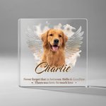 Adorno personalizado de acrílico con foto de mascota y nombre y texto Decoración para el hogar Regalo conmemorativo por simpatía para un amante de las mascotas