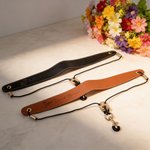 Personalised Multi-Pattern PU Leather Adjustable Wind Instruments Neck Strap with Name Performance Saxophone Clarinet Accessories Gift for Musician