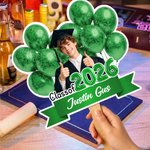 Personalized Balloons Ribbon Graduation Photo Fan with Name Graduation Ceremony Party Gift for Graduates