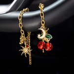 Personalizada Birthstone Inicial Construye tu propia cadena ajustable volante Charm Accesorios de coche Regalo de cumpleaños para la familia amigo propietario del coche