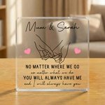Personalized Mum and Daughter Holding Hands Acrylic Plaque with Text Mother's Day Birthday Gift for Mummy