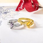 Gepersonaliseerde Ring met Geboortesteen Zirkonia en Gegraveerde Tekst Moederdagcadeau voor Mama