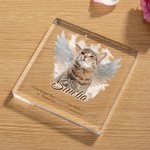 Adorno personalizado de acrílico con foto de mascota y nombre y texto Decoración para el hogar Regalo conmemorativo por simpatía para un amante de las mascotas