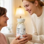 Personlig Hands in Hands Flower Butterfly Ceramic Vase med namn och text Heminredning Mors dag present till mamma mormor
