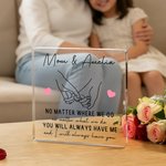 Personalized Mum and Daughter Holding Hands Acrylic Plaque with Text Mother's Day Birthday Gift for Mummy