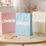 Personalised Cute Cartoon Flower Animal Waterproof Stickers Labels with Name Back to School Birthday Gift for Boys Girls