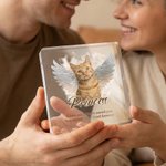 Adorno personalizado de acrílico con foto de mascota y nombre y texto Decoración para el hogar Regalo conmemorativo por simpatía para un amante de las mascotas