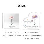 Plaque acrylique personnalisée Papillon Fleur de naissance avec nom Fête des mères Anniversaire Cadeau pour elle
