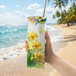 Personalisierte Multicolor Geburt Blume 20 oz isoliert Skinny Tumbler mit Namen und Stroh täglichen Gebrauch Muttertag Geburtstag Geschenk für Frauen