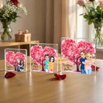 Targa in acrilico personalizzata con nome Decor da scrivania per il giorno di San Valentino Regalo di anniversario per una coppia di innamorati