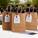 Lot de 20 étiquettes de remerciement personnalisées avec texte et ruban pour la remise des diplômes Décor de cadeau Fête de remise des diplômes Favoris pour les diplômés