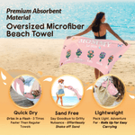 Personifierad 1-8 Födelse Blommor Fjärilar Snabbtorkande Överdimensionerad strandhandduk med namn Strandfest Användning Födelsedag Mors dag Present till mamma mormor