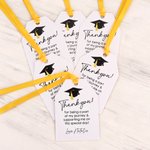 Lot de 20 étiquettes de remerciement personnalisées avec texte et ruban pour la remise des diplômes Décor de cadeau Fête de remise des diplômes Favoris pour les diplômés