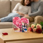 Targa in acrilico personalizzata con nome Decor da scrivania per il giorno di San Valentino Regalo di anniversario per una coppia di innamorati
