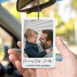 Personalized Photo Lightweight Car Air Freshener Ornament with Text Car Room Use Anniversary Gift for Couples Parents