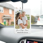 Personalized Photo Lightweight Car Air Freshener Ornament with Text Car Room Use Anniversary Gift for Couples Parents