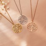 Personalised Tree of Life Tree Necklace with 1-13 Name Family Jewellery Mother's Day BIrthday Gift for Mom Grandma