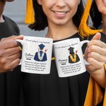 Personalizado Dulce Final Nuevo Comienzo Graduado Personaje Taza de café de cerámica con nombre y año Cumpleaños Regalo de graduación para la clase de 2026 Graduados