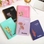 Henkilökohtainen 2026 Planner Syntymä Kukka A5 Spiral Notebook viikoittain kuukausittain suunnittelu sivut syntymäpäivä uusi vuosi lahja perheelle ystävät