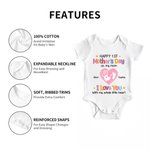 Body personalizzato Happy 1st Mother's Day 100% cotone con nomi Baby Shower Regalo per la festa della mamma per i neonati