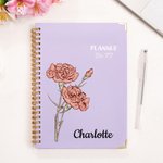 Henkilökohtainen 2026 Planner Syntymä Kukka A5 Spiral Notebook viikoittain kuukausittain suunnittelu sivut syntymäpäivä uusi vuosi lahja perheelle ystävät