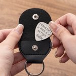 Spersonalizowany grawerowany brelok do kluczy I Couldn't Pick A Better Guitar Pick z tekstem i etui Prezent urodzinowy na rocznicę dla chłopaka i ojca