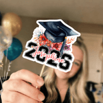 Personalisierte Floral Graduation Cap Cupcake Topper mit Namen und Jahr Party Dekor Graduation Geschenk für Absolventen Freunde