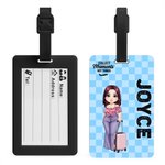 Personalised Cartoon Character  Travel Luggage Tag with Name and Text Travel Accessory Birthday Gift for Family Friends