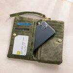 Personalised Birth Flower PU Leather Vintage Woman Wallet with Name Birthday Mother's Day Gift for Mother Grandma