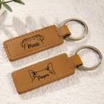Personalisierte Hundeohren Katzenohren Schlüsselanhänger mit Namen Haustierohren Gravur Geburtstag Weihnachten Erinnerung Geschenk für Tierliebhaber