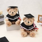 Personalized Cute Graduation Teddy Bear Plush Toy with Name Year and School Name Graduation Gift for Graduates