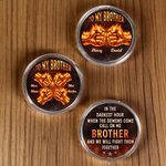 Personalized Brother Fire Fist Bump Commemorative Coin with 2-6 Names and Stand Birthday Graduation Gift for Brother Friend