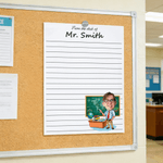 Bloc de Notas Personalizado con Foto de Profesor Masculino de Dibujos Animados con 40/80 Páginas y Texto Día del Profesor Graduación Temporada de Regalos para Profesor Masculino