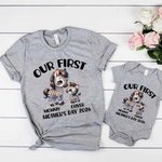 Gepersonaliseerd Fantasie Eenhoorn 100% Katoenen T-shirt Baby Rompertje met Naam Verjaardag 1e Moederdagcadeau voor Baby Moeder