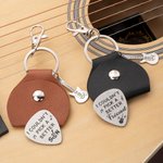 Spersonalizowany grawerowany brelok do kluczy I Couldn't Pick A Better Guitar Pick z tekstem i etui Prezent urodzinowy na rocznicę dla chłopaka i ojca