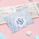 Personligt Chinoiserie Mahjong Tri-fold kortomslag Vattentäta klistermärken Set med bokstäver Present Dekor Mahjong Tillbehör Present för Mahjong-älskare