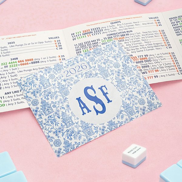 Personlig Chinoiserie Mahjong Tri-fold kortomslag Vanntette klistremerker sett med bokstaver Gave Dekor Mahjong tilbehør Gave til Mahjong elskere