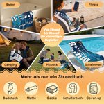 Personalisierte Strandtuch aus Mikrofaser | mit Taucher-Silhouette | in 2 Größen erhältlich | Sommerausflug Geschenk für Tauchliebhaber