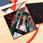 Personalized Photo Glitter Class of 2026 Graduation Cap Topper with Name and Year Graduation Decoration Gift for Graduates Friends Classmates