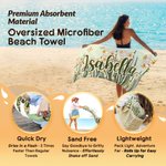 Personalizada Flor de Nacimiento Secado Rápido Toalla de Playa de Microfibra de Gran Tamaño con Nombre Fiesta en la Playa Regalo de Navidad para Amigos de la Familia