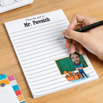 Bloc de Notas Personalizado con Foto de Profesor Masculino de Dibujos Animados con 40/80 Páginas y Texto Día del Profesor Graduación Temporada de Regalos para Profesor Masculino