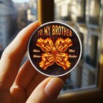 Personalized Brother Fire Fist Bump Commemorative Coin with 2-6 Names and Stand Birthday Graduation Gift for Brother Friend