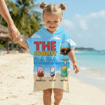 Personalisierte Eiscreme Familie schnell trocknen Kind Kapuzen Strandtuch mit Namen Reise Essentials Sommer Party Geburtstag Geschenk für Familie Kind