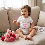 Body personalizzato Happy 1st Mother's Day 100% cotone con nomi Baby Shower Regalo per la festa della mamma per i neonati