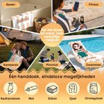 Gepersonaliseerd Sneldrogend Extra Groot Microvezel Strandlaken met Cartoonfiguur en Naam Ideaal voor Strandfeestjes Verjaardagscadeau voor Vrienden
