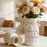 Personlig födelseblomma keramisk vas med 1-10 namn Födelsedag Mors dag present till mor mormor