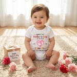 Body personalizzato Happy 1st Mother's Day 100% cotone con nomi Baby Shower Regalo per la festa della mamma per i neonati